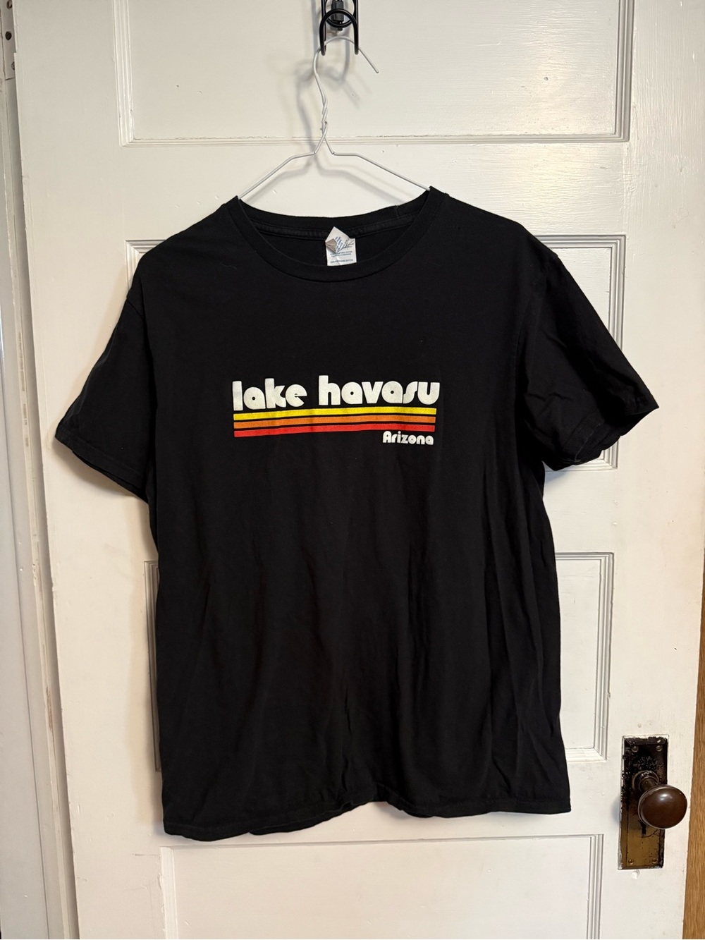 Men’s Lake Havasu Arizona black cotton t-shirt Size L